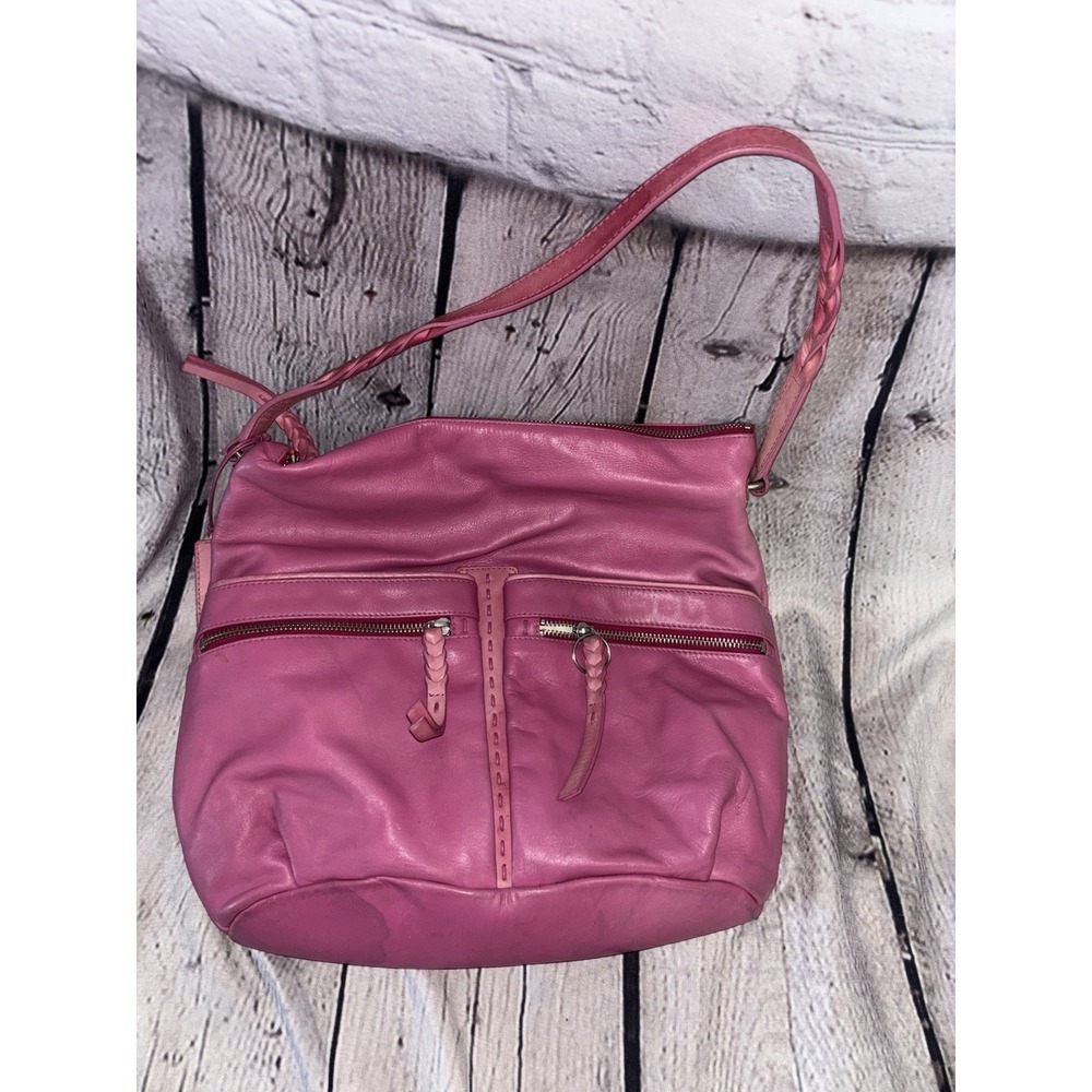 Radley London Leather Purse Pink Zip Closure Zip Pockets